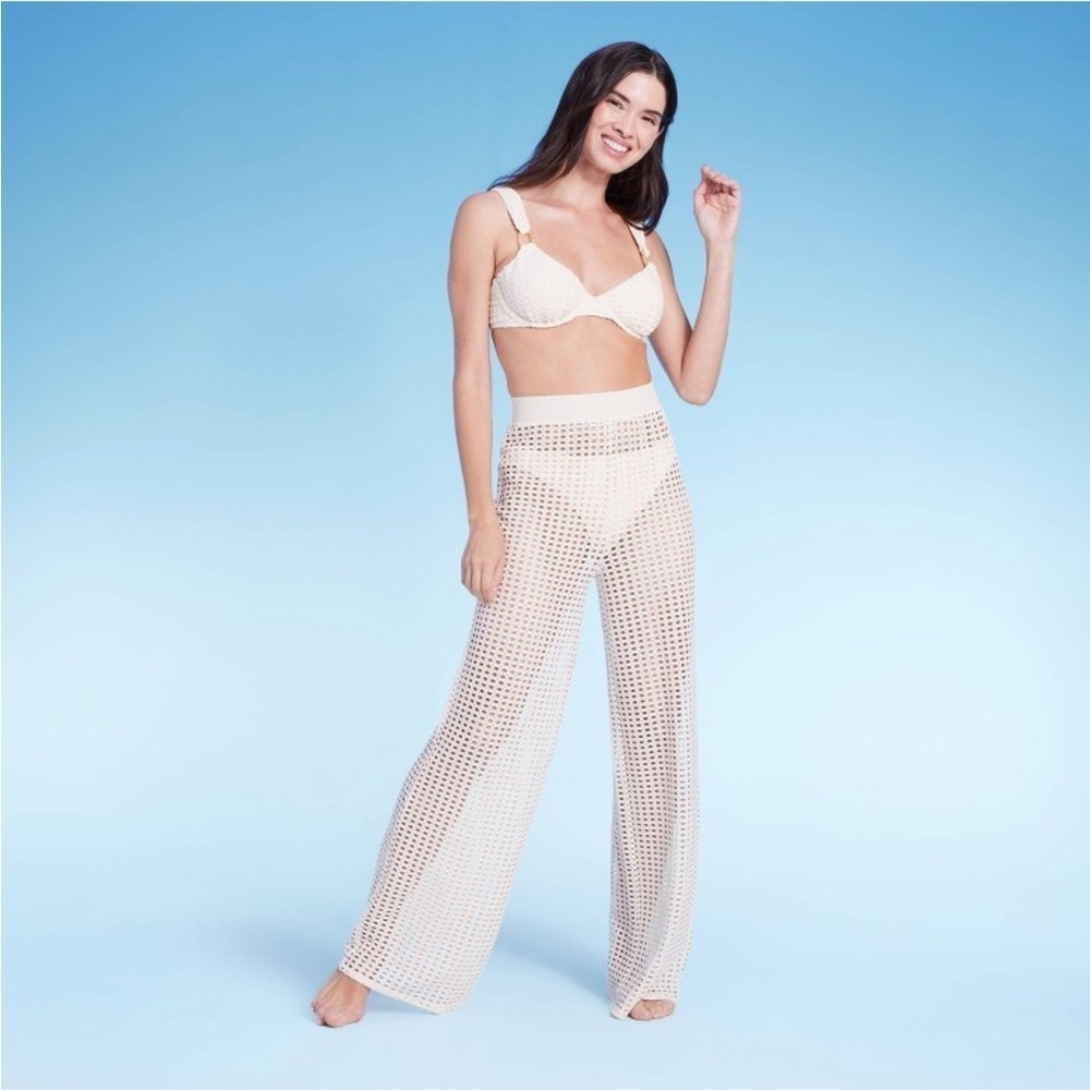 Women's Pull-On Cover Up Pants - Shade & Shore™ Cream new